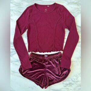 Women's Burgundy Lounge Set